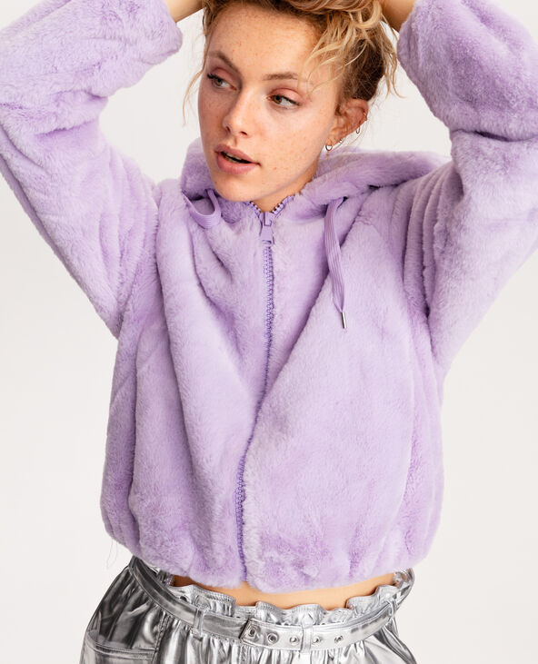 Blouson fausse fourrure lilas - Pimkie