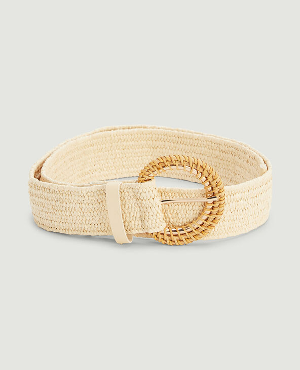 Ceinture en raphia élastique beige - Pimkie