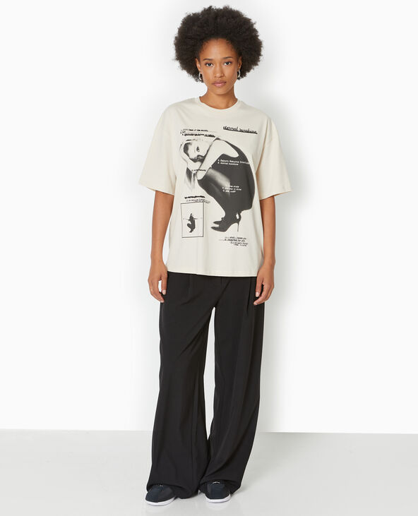 T-shirt oversize avec print ARIANA GRANDE écru - Pimkie