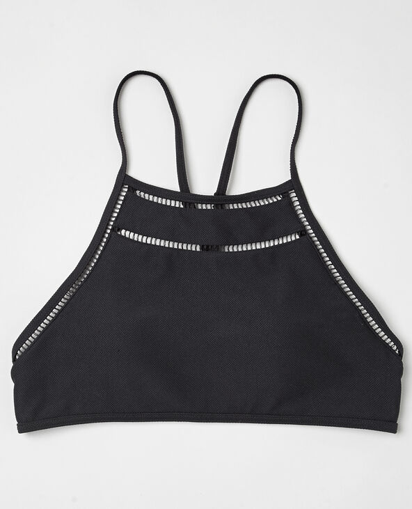 Haut de maillot de bain brassiere noir 2025