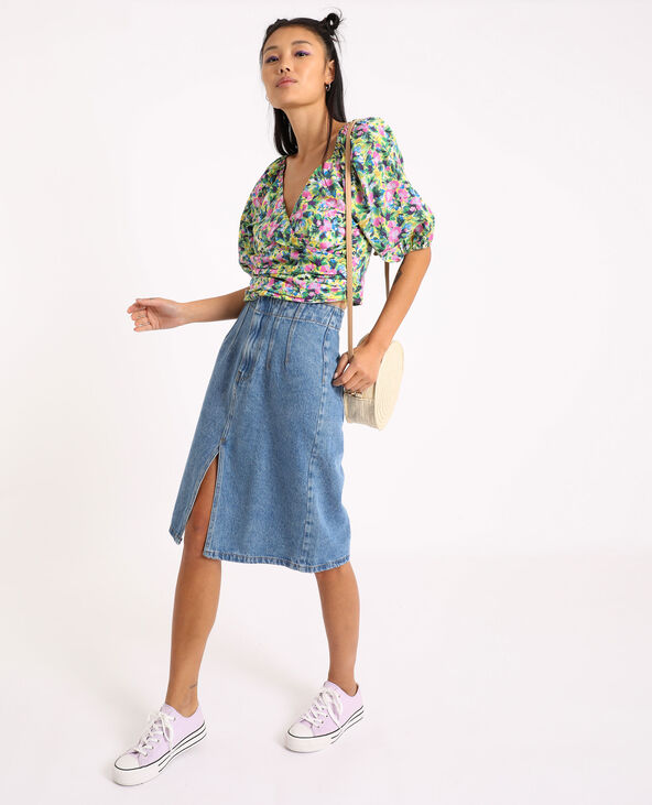 Jupe midi en jean Autres - Pimkie