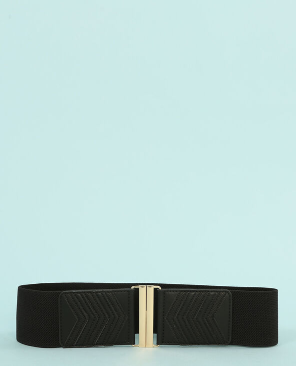 Ceinture élastiquée noir - Pimkie