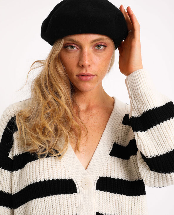 Gilet grosse maille noir - Pimkie
