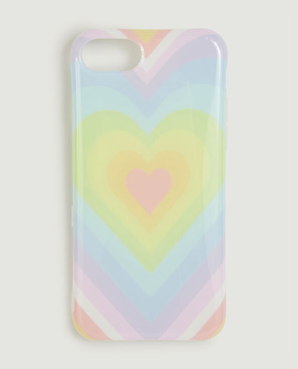 Coque de téléphone "cœurs" violet - Pimkie