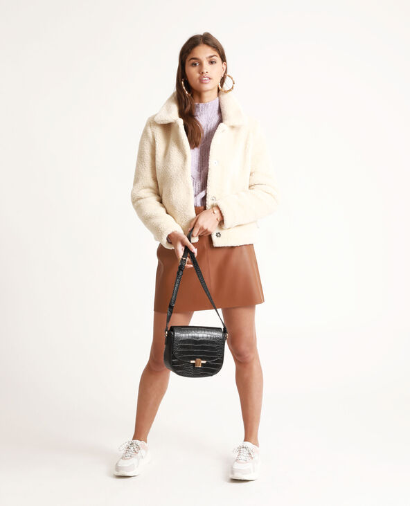 Veste en fausse fourrure rose clair - Pimkie