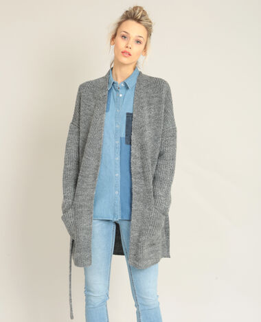 Gilet chaud gris chiné - Pimkie