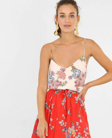Top voile imprimé rose clair - Pimkie