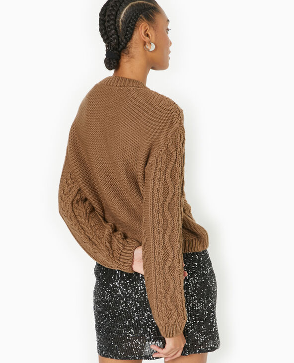 Gilet en maille fantaisie blanc - Pimkie