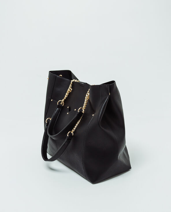Sac souple en faux cuir noir - Pimkie
