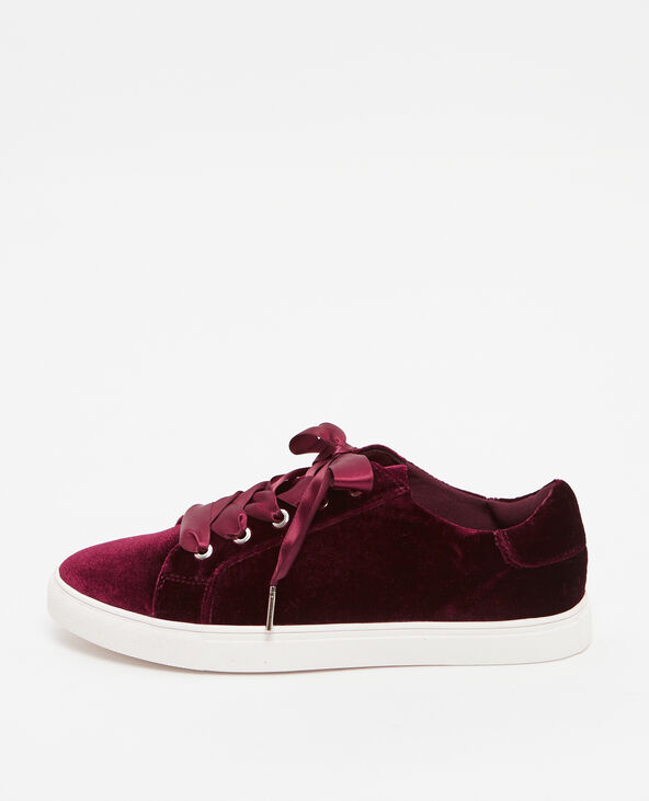 Baskets à lacets satinés violet - Pimkie