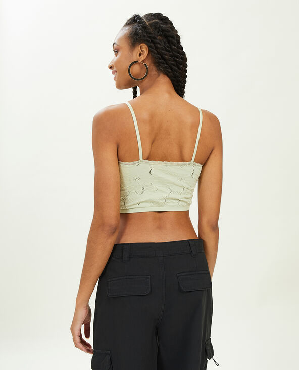 Débardeur brassière sans couture vert de gris - Pimkie