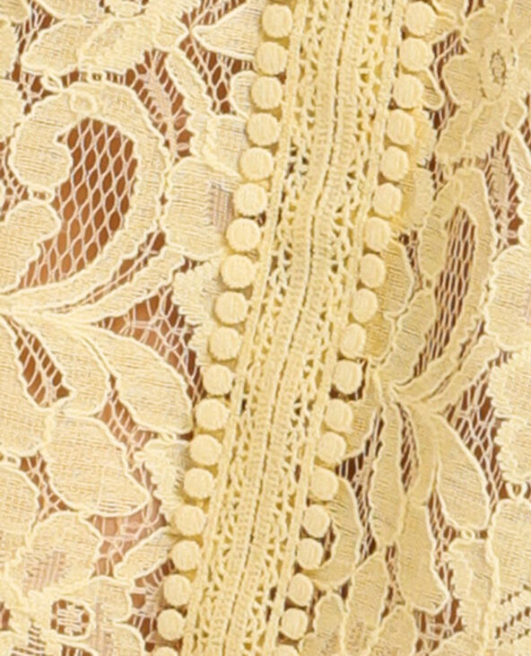 Chemisier en dentelle jaune - Pimkie