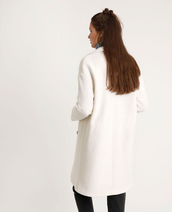 Manteau long avec laine écru - Pimkie
