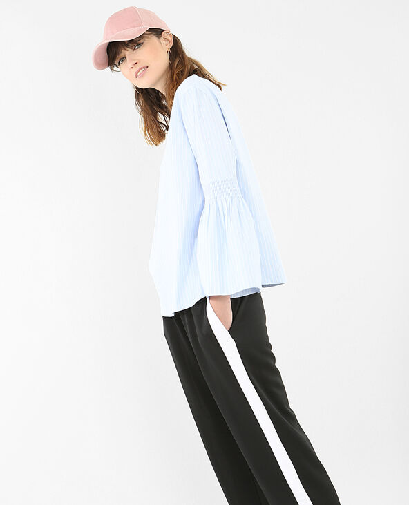 Blouse fines rayures Jean bleached - Pimkie