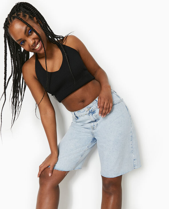 Bermuda loose en jean bleu clair - Pimkie