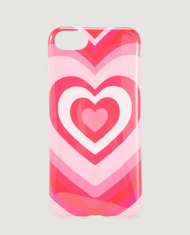 Coque iPhone motif coeur rouge - Pimkie
