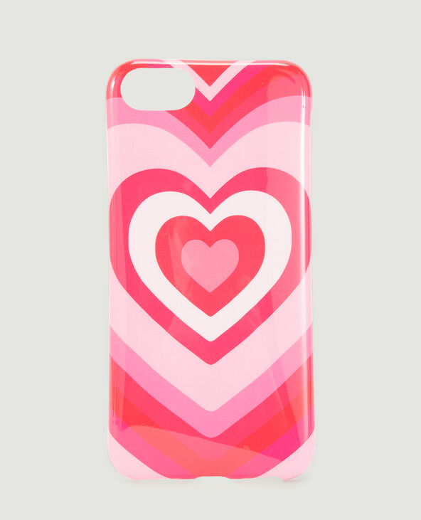 Coque iPhone motif coeur rouge - Pimkie