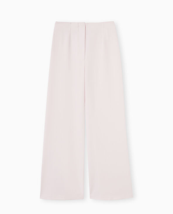 Pantalon large et droit taille haute  rose clair - Pimkie