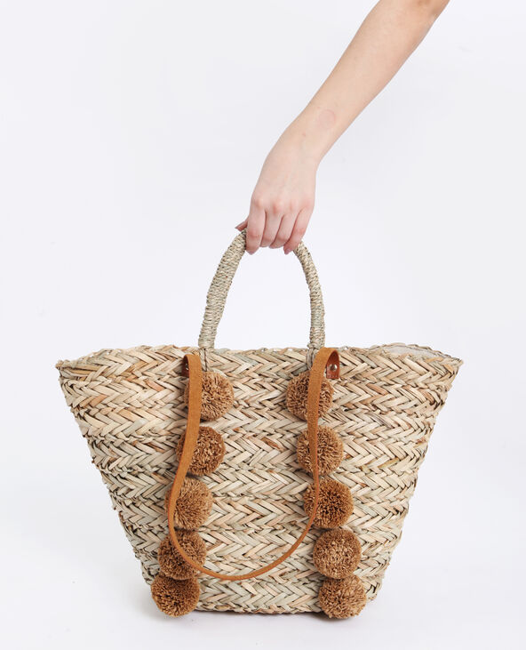 Panier à pompons camel - Pimkie