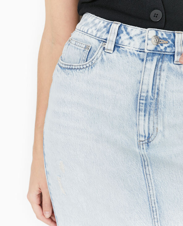Jupe longue en jean bleu clair - Pimkie