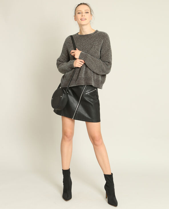 Pull en maille chenille vert foncé - Pimkie