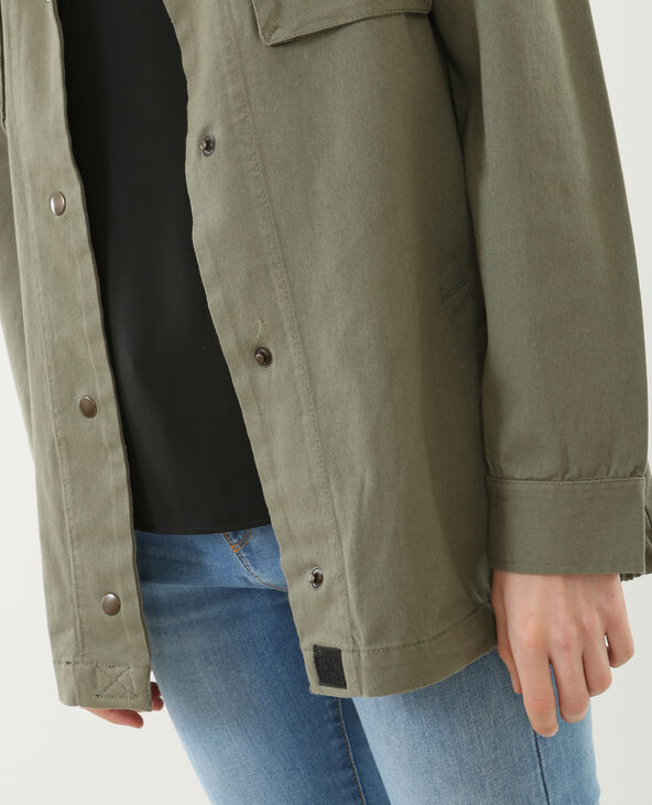 Veste longue ethnique vert kaki - Pimkie