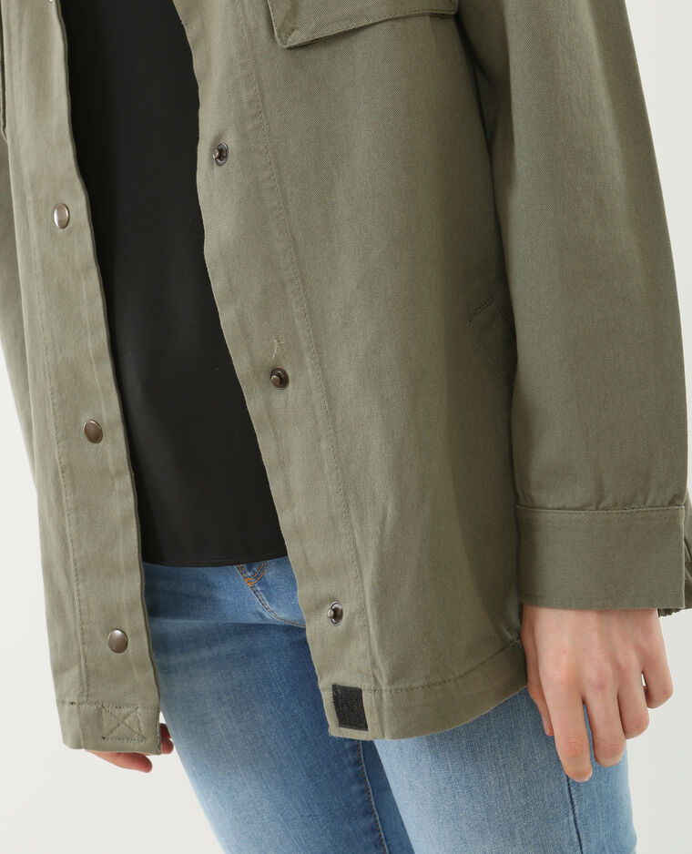 Veste longue ethnique vert kaki - Pimkie