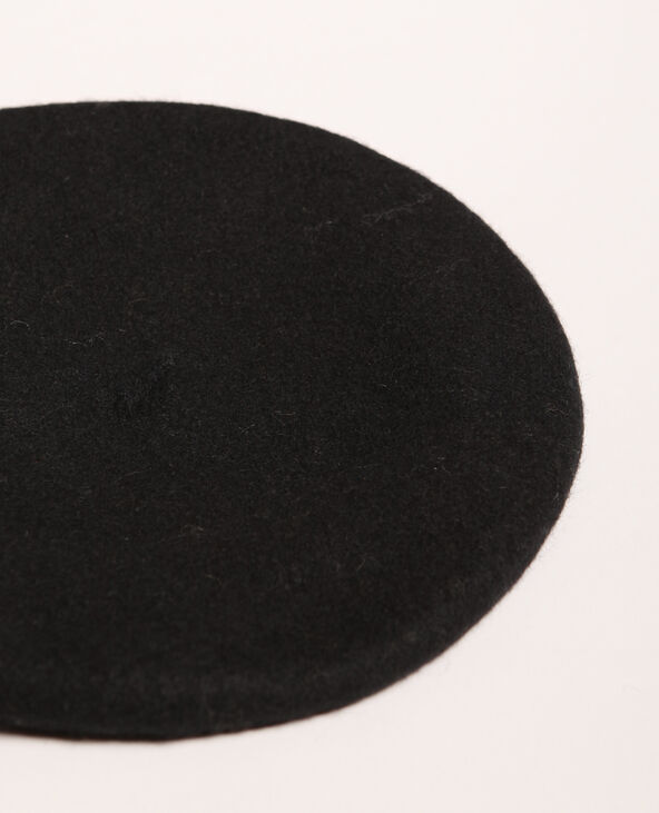 Beret en laine noir - Pimkie