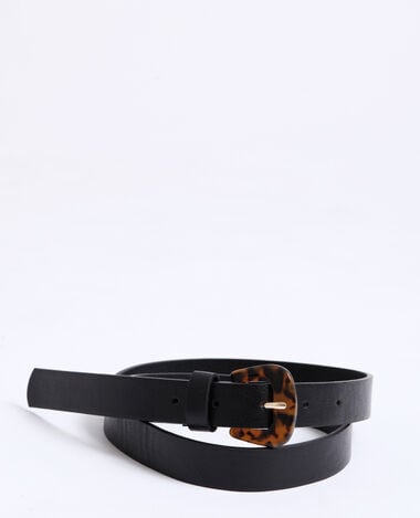 Ceinture en simili cuir noir - Pimkie