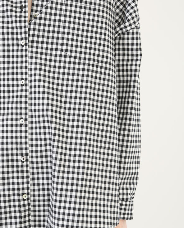 Chemise vichy ample noir - Pimkie