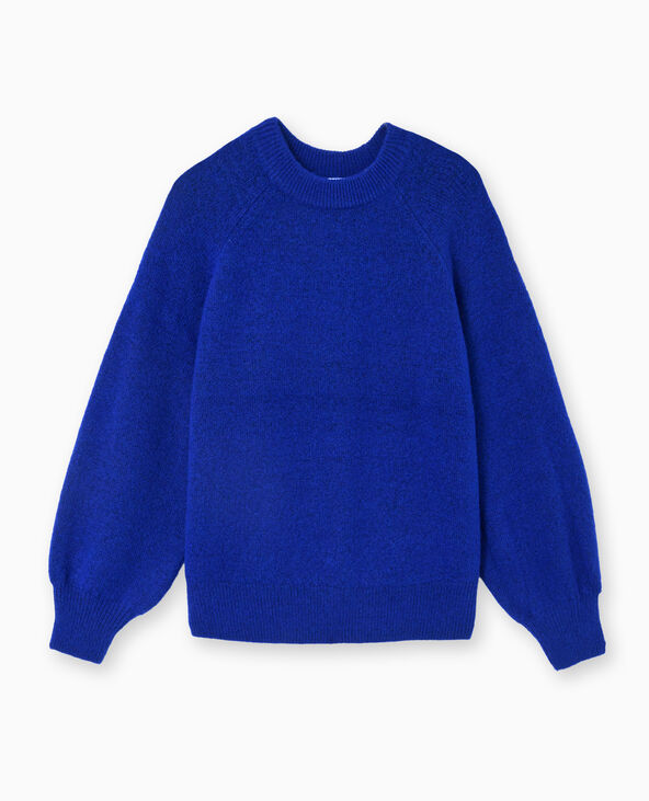 Pull oversize col rond manches raglan bleu électrique - Pimkie