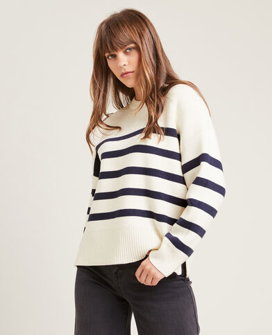 Pull marin en maille écru - Pimkie