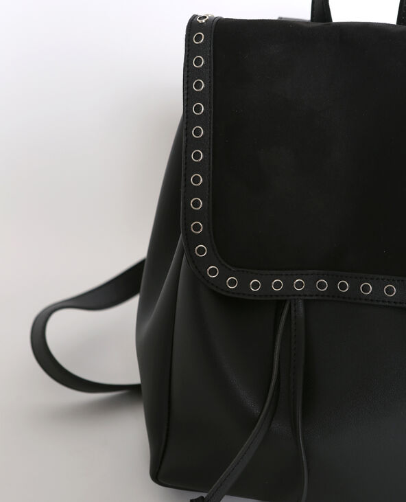 Sac à dos en faux cuir noir - Pimkie
