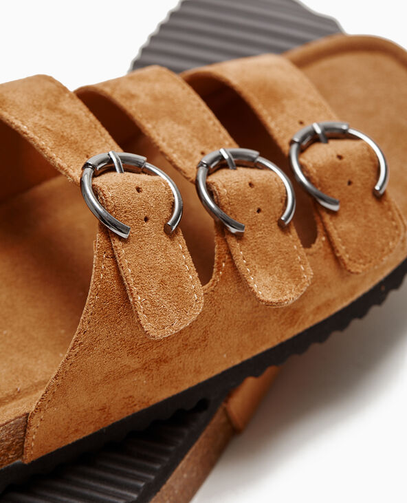 Mules 3 brides camel - Pimkie