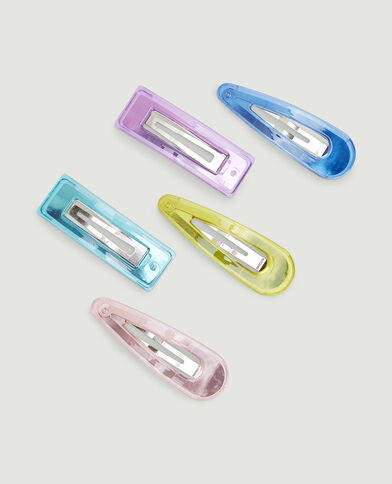 Lot de 5 barrettes clip violet - Pimkie