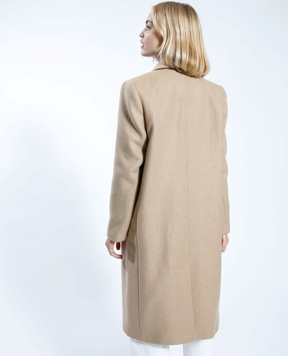 Manteau long laine sale camel