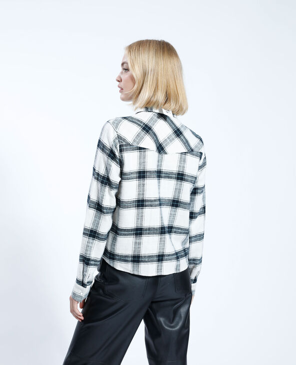 Chemise à carreaux blanc - Pimkie