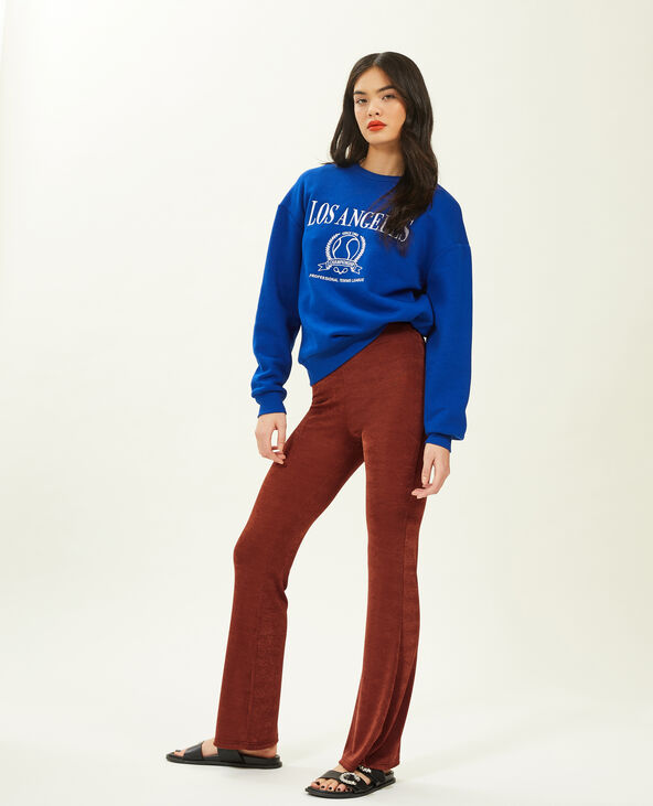 Pantalon flare en tissu fluide marron - Pimkie