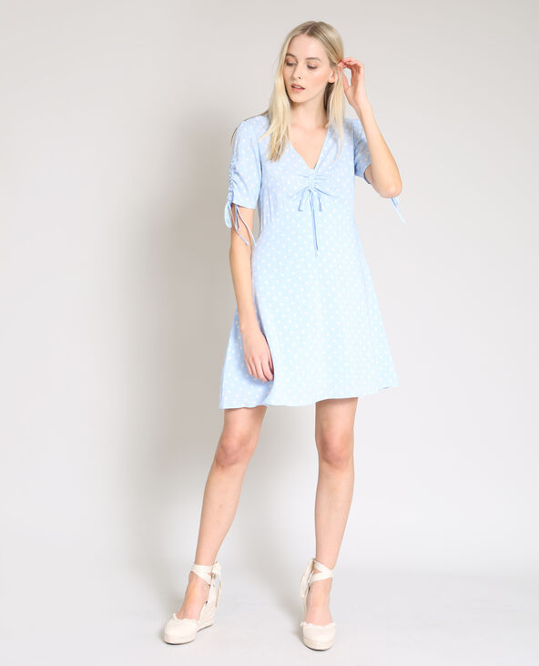 Robe à pois bleu - Pimkie