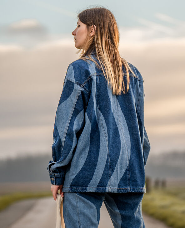 Veste en jean motif vagues Pimkie