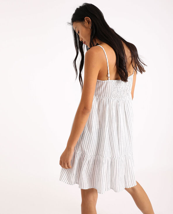 Robe courte à rayures blanc - Pimkie