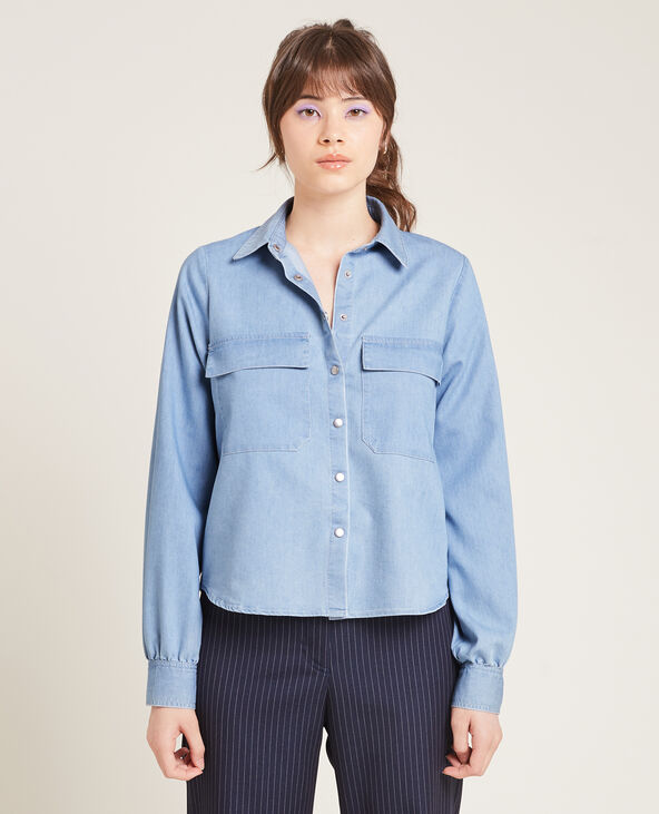 Chemise manches longues effet jean bleu - Pimkie