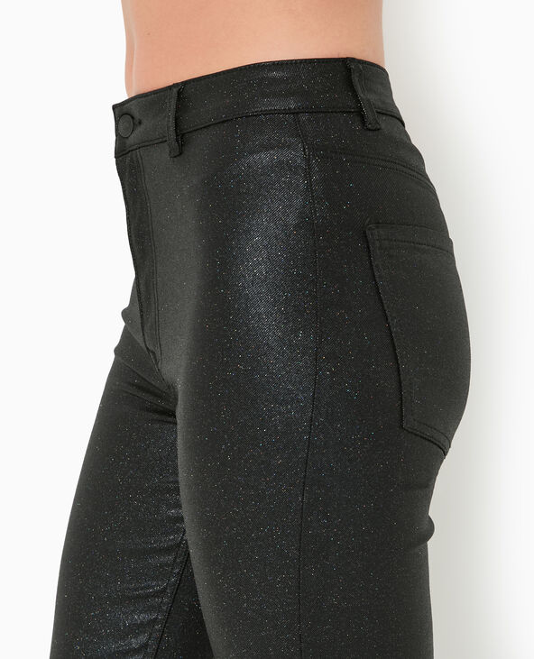 Jean skinny avec paillettes noir - Pimkie