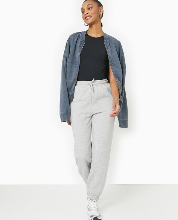 Pantalon de jogging en molleton gris chiné - Pimkie