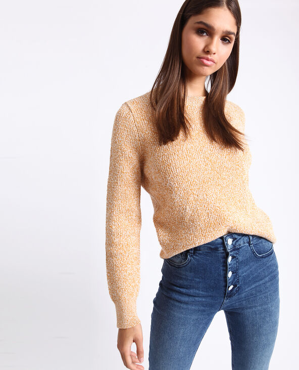 Pull chiné jaune ocre - Pimkie