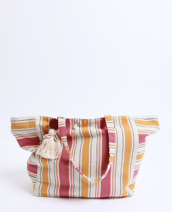Grand sac de plage beige - Pimkie