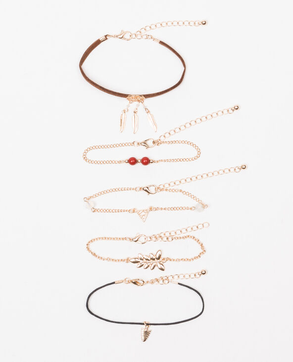 Lot de 5 bracelets doré - Pimkie