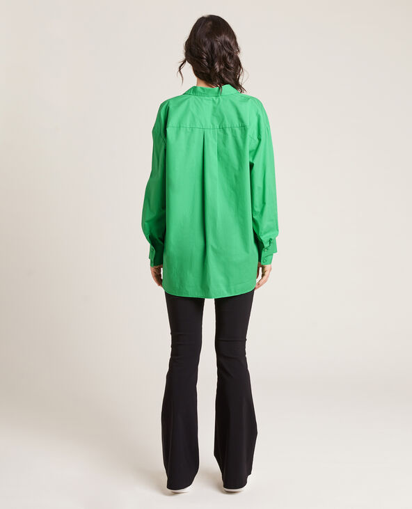 Chemise oversize manches longues vert - Pimkie