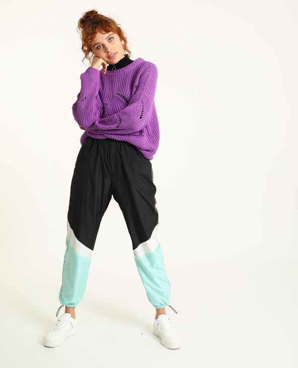 Pull maille ajourée violet - Pimkie