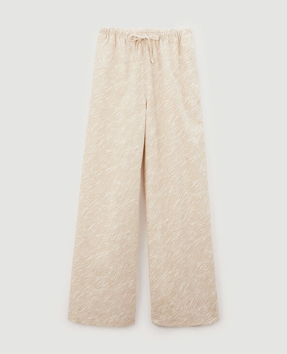 Pantalon large et droit beige - Pimkie